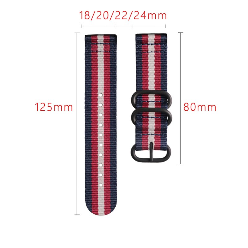 [SQHYWJ] Nylon Watch Strap 18mm, 20mm, 22mm, 24mm, Quick Change