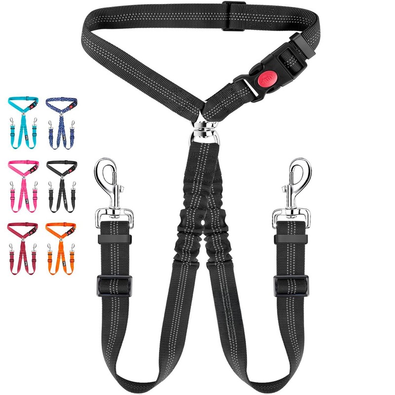 1 Pack Removable Dog Seat Belt Harness for Car, 3