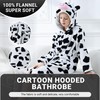 COOKY.D Baby Flannel Pocket Bathrobe Boys and Girls Animal Hooded