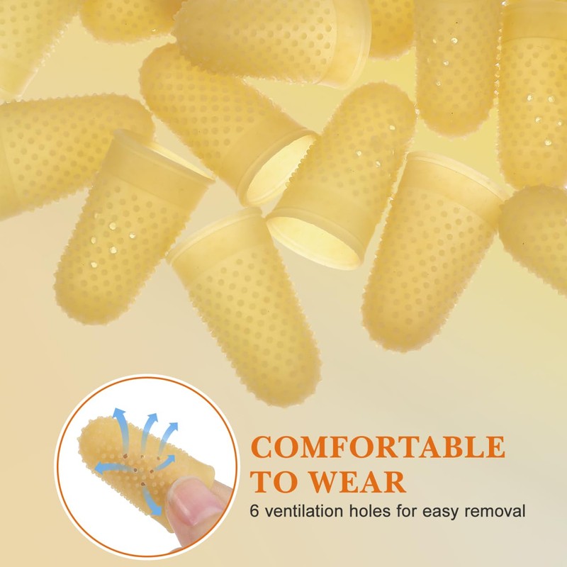 Healifty Rubber Fingers Tip Fingers Covers Rubber Finger Pads Grips