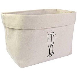 Azeeda Large 'Champagne Flutes' Canvas Organiser/Storage Bag (OR00009546)