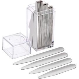 40 Varillas para Cuello de Camisa, Varillas de Acero Inoxidable para Cuello de Camisa, Varillas para Cuellode Camisa Metálicas para Cuello de Camisa de Vestir