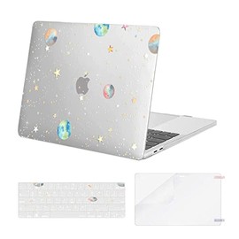 MOSISO Funda Dura Compatible con MacBook Pro 13 Pulgadas M2 2024-2016 A2338 M1 A2251 A2289 A2159 A1989 A1708 A1706,Planetas Estrellas Carcasa Rígida&C