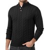JMIERR Men's 1/4 Button Neck Turtleneck Knitted Jumper Leisure Sweater