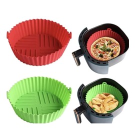 Generic 1pc random color silicone air fryer liner, silicone air fryer tray, round, b2305