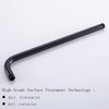 SEABEFORE 16" long sweep shower arm Wall Mounted Black shower