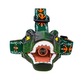 Niovexium Dinosaur Kids Headlamp, Dinosaur Headlamp for Kids Led Toy Flashlight with 4 Lighting Mode for Camping, Hiking, Reading and Party (Green)
