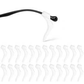 12 Pairs Eyeglasses Ear Grips, Anti-Slip Elastic Comfort Glasses Retainers for Sunglasses, Reading Glasses Eyewear(white)
