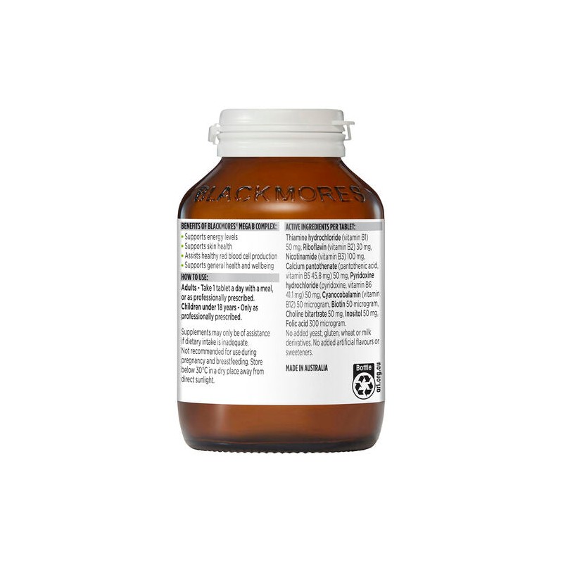Blackmores Mega B Complex 200 Tablets