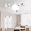 amgolibi Socket Fan Light with Remote, Screw in Ceiling Fan,