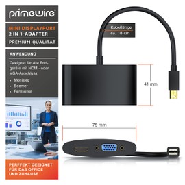 CSL Mini DisplayPort to HDMI VGA Adapter Converter Video Adapter PC Mac HDTV 1080p Full HD