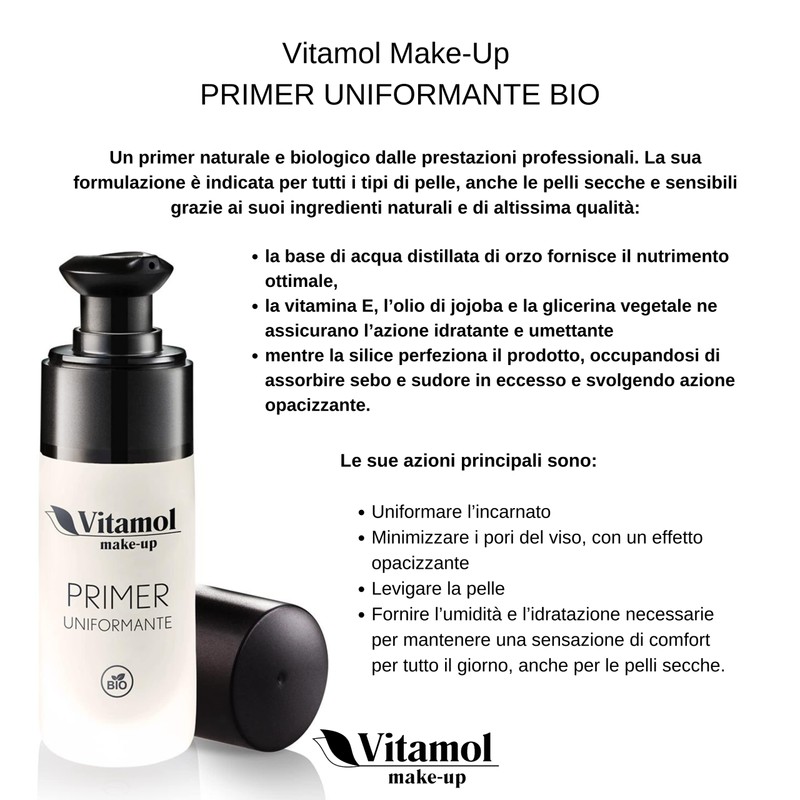Vitamol Make Up Uniforming Face Primer Organic Makeup Base with