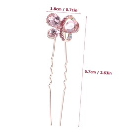 Baluue 4pcs u Shaped Bridal Hairpins Rhinestones Elegant Wedding Hair Accessories for Bride for Parties and Ceremonies Non-damaging Hair Types
