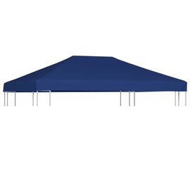 CHARMMA Gazebo Top Cover Blue Polyester with PVC Coating 13.1 x 9.8 feet,Canopy & Gazebo Tops-44788