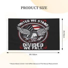 KOSUES America American Flag Eagle United We Stand Flag 3x5 Ft Double-Sided Wall Hanging Banner Vertical Garden Flags Party Yard Outside Flag With Metal Grommets Indoor Outdoor Decorative Sign