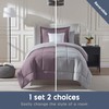 Nestl 7 Piece Twin Comforter Set – Dusty Purple Reversible