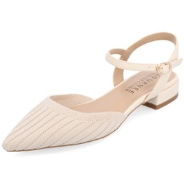 Journee Women's Ansley Flats Beige, 8.5