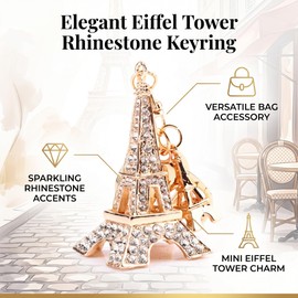 Yosoo La Torre Eiffel del Rhinestone de formó el Keychain ?Llavero Lindo de la Torre Eiffel!