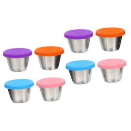MAGICLULU 1set Sauce Cups with Covers Salad Dressing Containers for Outdoor Picnics Leakproof and Easy to Clean for Sauces Gravy and Condiments 4pcs