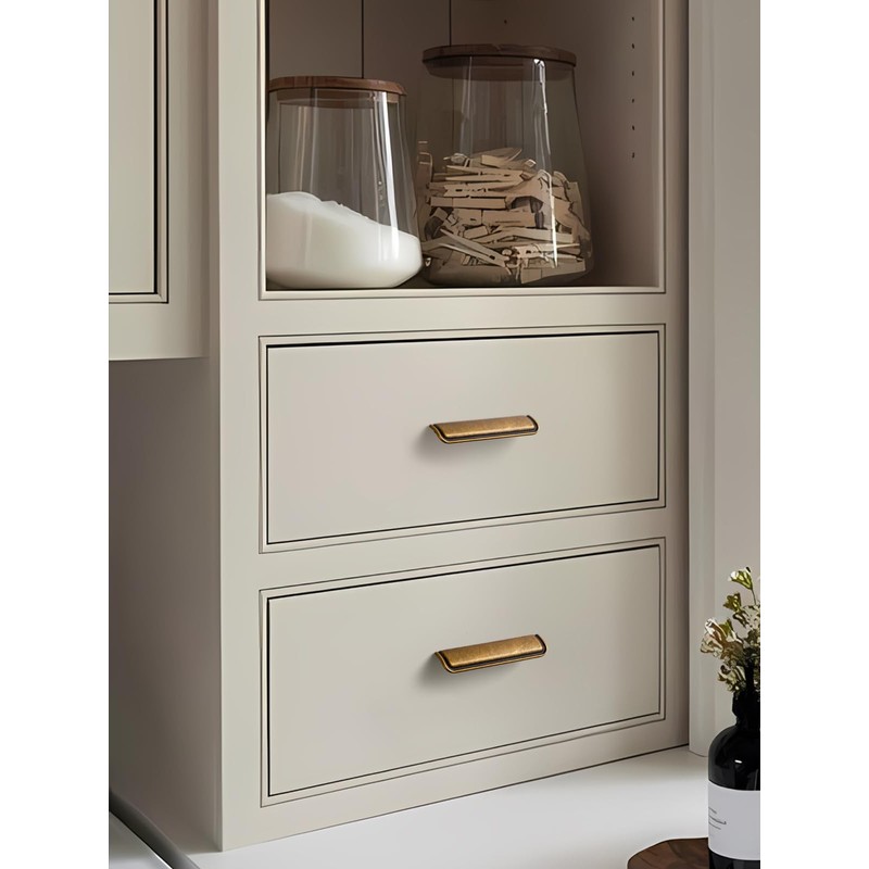 SORWDUERM 5 Pack 6.3 lnch(160mm) Antique Brass Cabinet Cup Pulls