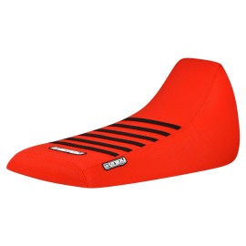 Enjoy Mfg 1988 - 2006 Yamaha Blaster Gripper seat cover  all BRIGHT RED w/ BLACK ribs #178