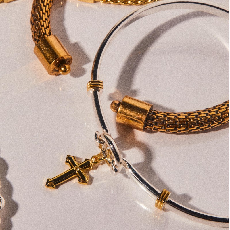 Alex and Ani Cross Clip Bangle