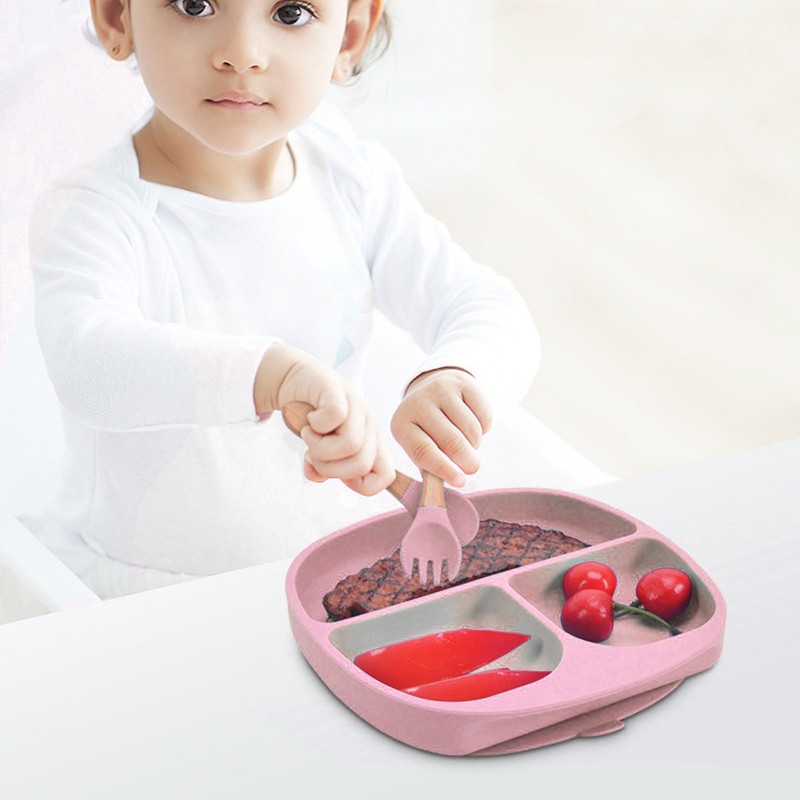 Baby Feeding Set Baby Silicone Anti Fall Portable Feeding Eating