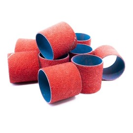 Benchmark Abrasives 1-1/2" x 1-1/2" Ceramic Spiral Band Sleeves for Deburring Finishing Blending Grinding Polishing on Metal Stainless Steel and Other Alloys (Pack of 10) - 36 Grit