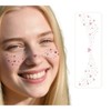 Glitter Freckles Temporary Face Tattoos, 6pcs Makeup Patches, Rose Gold,