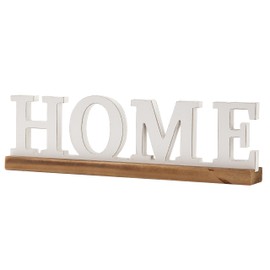 Sintosin Rustic Home Decor Signs for Tabletop 14 inches, Boho Distressed White Wooden Signs for Home Decor Farmhouse, Christmas Decorations for Indoor Living Room Shelf Bedroom