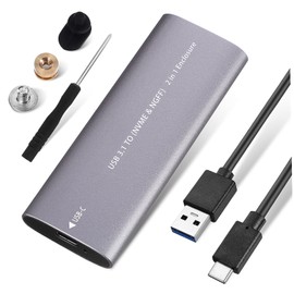 LABRIMP Portable External Hard Drive Enclosure Dual Protocol Type C Compact Design for Compatible with Laptops Smart Tvs and Routers Includes Data Cable