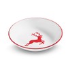 GMUNDNER KERAMIK Soup Plate Diameter 20cm Ruby Red Stag Handmade