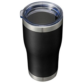 HASLE OUTFITTERS 20 oz Tumbler Bulk, Stainless Steel Tumblers with Lid, Vacuum Insulated Tumbler, Double Wall Tumbler Cup, Coffee Mugs, Black, 1 Pack