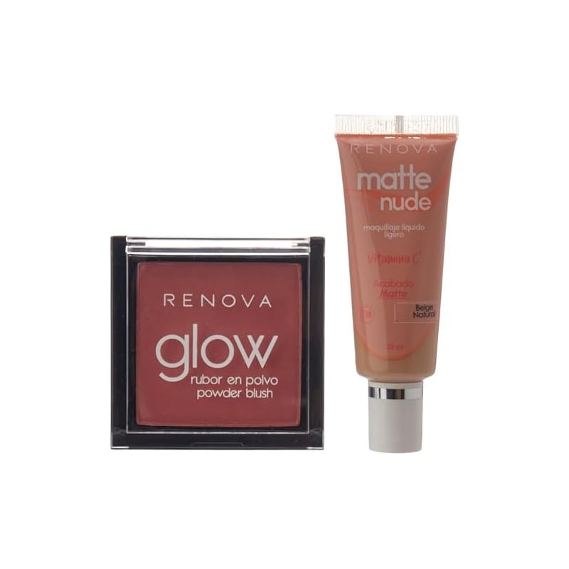 Renova Kit Rubor Rosa & Maq Glow H2O Natural