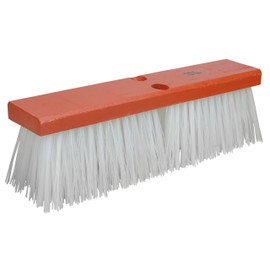Weiler 70210 14" Block Size, White Polypropylene Fill, Hardwood Block, Street Broom