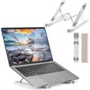 Hoppac Laptop Stand, Adjustable 7-Tier Laptop Stand, Folding Vented Aluminum