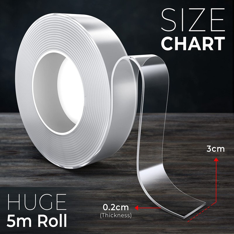 DIY Doctor Multi-Functional Double Sided Nano Tape - Huge 5m