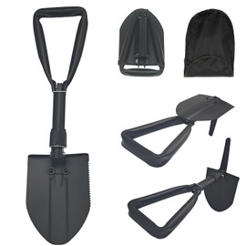 Folding Survival Shovel 18.9IN,50# high-Carbon Steel Entrenching Tool, Thickening Folding Camping Shovel Firefighting Shovel Portable Shovel for Garden Hunting Hiking Car Emergency Gifts for Men
