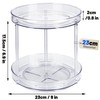 LUZOON Turntable Organiser, 2 Tier Diameter 23 cm, Kitchen Organiser,