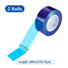NBEADS 437 Yards Adhesive Surface Protective Tape, 2inch Wide Clear Removable Scratch Film Tape Roll Protective Film Tape for Window Glass Metal Plastic, Deep Sky Blue