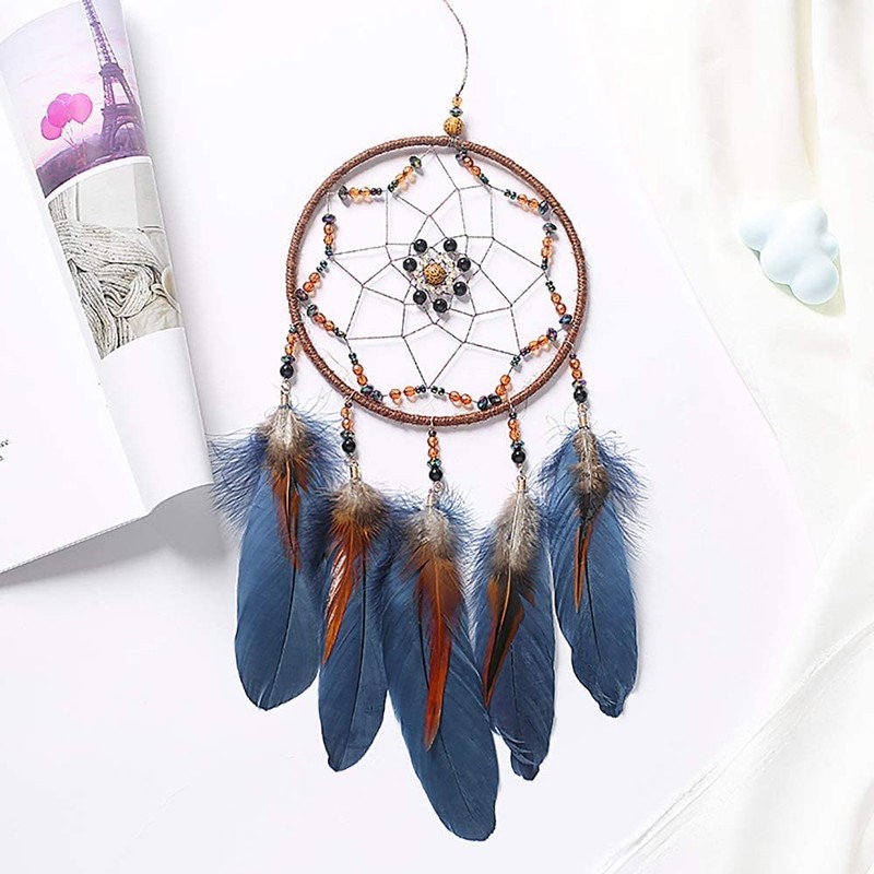 MOONFLY Dream Catcher Handmade Traditional Feather Dreamcatcher Hanging Home Wall