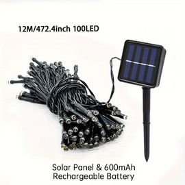 Taoushuleng 2 Pack Solar String Blue Lights Outdoor, Total 200 LED Each 40Ft with 8 Lighting Modes for Yard, Fence,Balcony, Party,Christmas Tree Decorations (Blue)