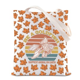 Tragetasche mit Aufschrift "Be a Goldfish", für Fußball-Liebhaber, Geschenk, Drama, Sport, TV-Show, Fanartikel, Fußballliebhaber, Goldfisch, medium