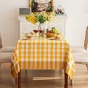 Midsummer Breeze Sunny Country Yellow Gingham Tablecloth Rectangle 60”x75”