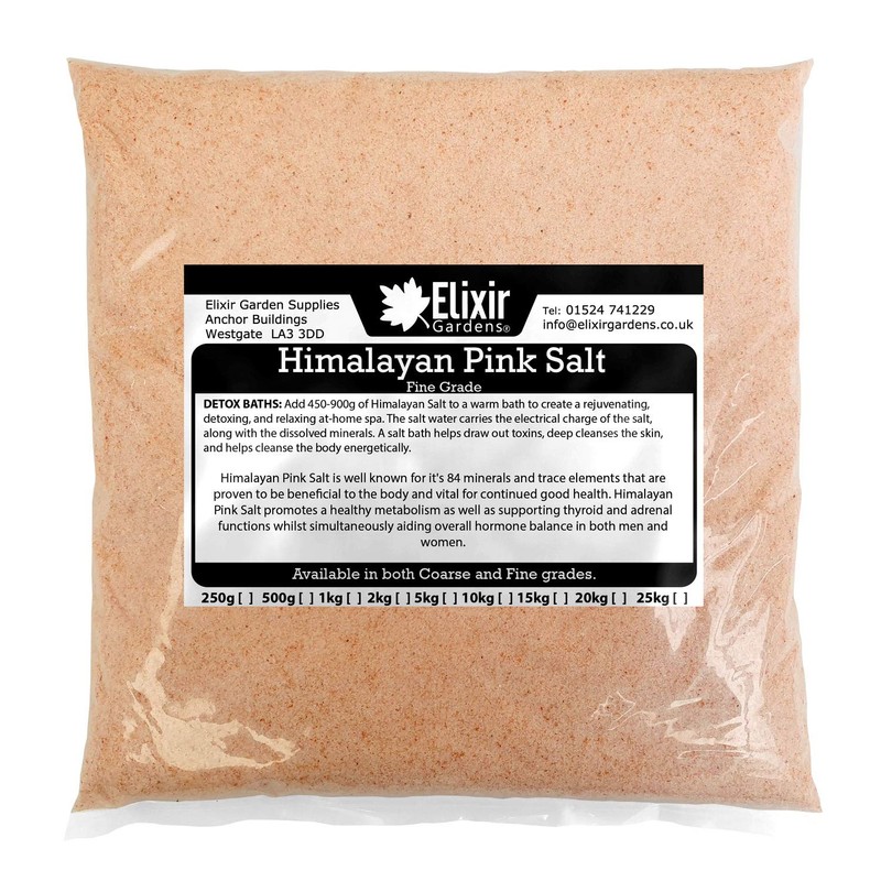 Elixir Gardens Organic Himalayan Pink Salt Various Sizes 250g-25kg |