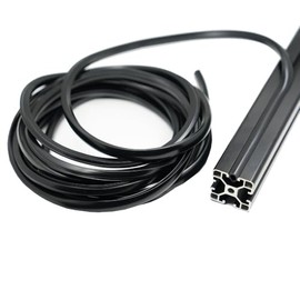Iverntech 10 Meters Black Dust Cover Soft Cover Dustproof Strip for 30/40 Series 8mm Slot Aluminum Profile Extrustion