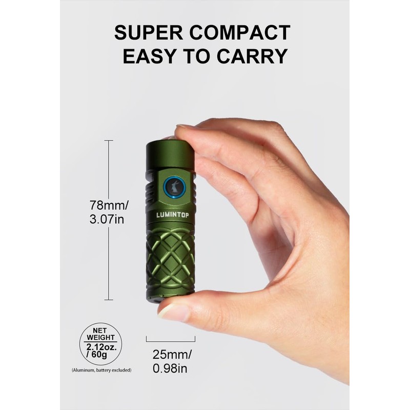 LUMINTOP Thor Mini Rechargeable LEP Flashlight - 350 Lumens, 700