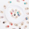 WSDMAVIS 32Pcs Fashionable Bulk Owl Pendants Gold Enamel Charms for