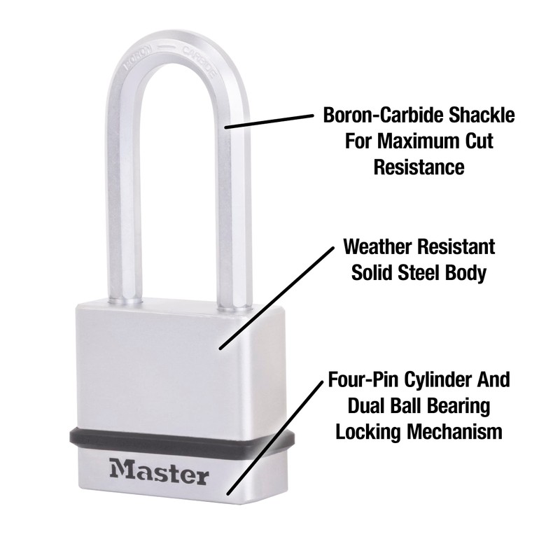 Master Lock M530XQLH Magnum Solid Steel Keyed Alike Padlocks, 1-3/4