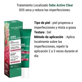 Gel Facial Reductor De Granos D Acné Pure System Yves Rocher Tipo De Piel Mixta A Grasa Momento De Aplicación Día/noche Tipo De Piel Acneica